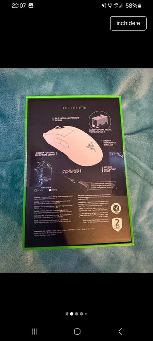 Mouse Gaming Razer Deathadder V3 Pro White