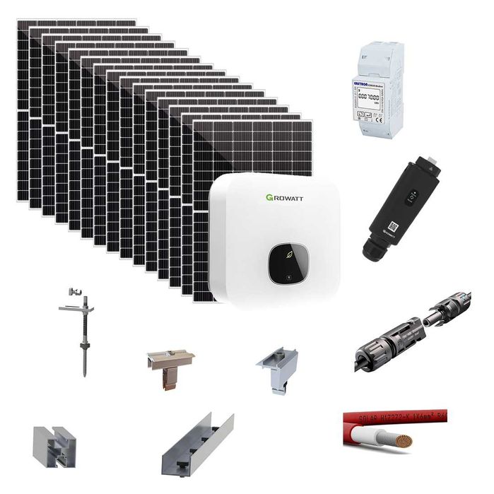 Соларна система 6kW – комплект за битумен покрив KT-MIN6-A410-B6-S