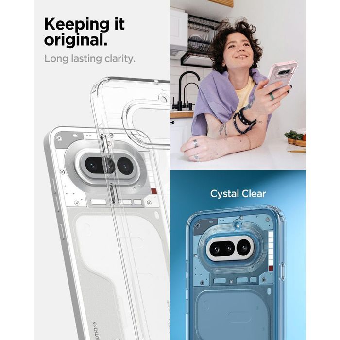 Прозрачен Кейс Spigen Ultra Hybrid за Nothing Phone 4a – Crystal Clear