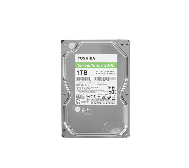 - Жесткий диск 1TB Toshiba S300 Surveillance HDWV110UZSVA