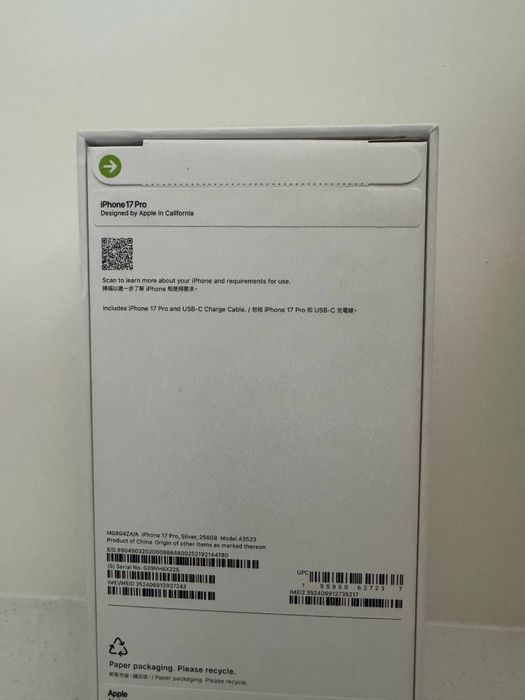 Iphone 17 pro 256 Silver