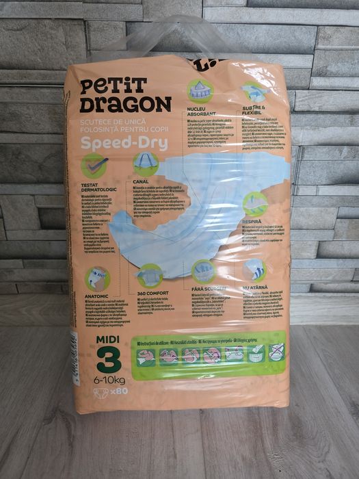 Scutece/pampers Petit Dragon nr. 3