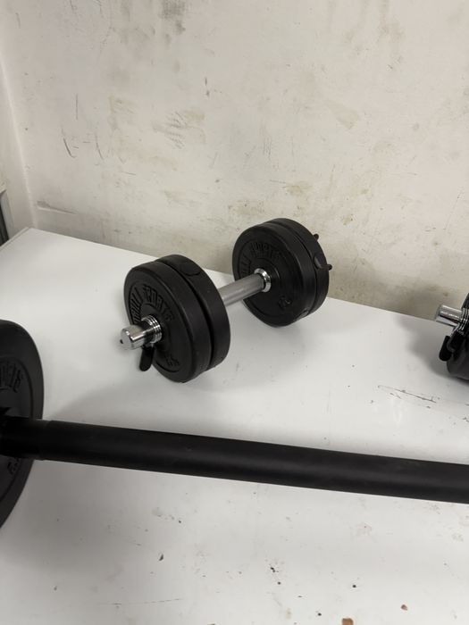 Pachet sala Gantere Reglabile+Haltera nou Germany, Greutate 22 kg,