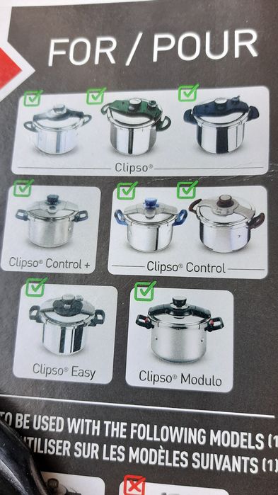 Garnitura oala presiune Tefal Clipso.