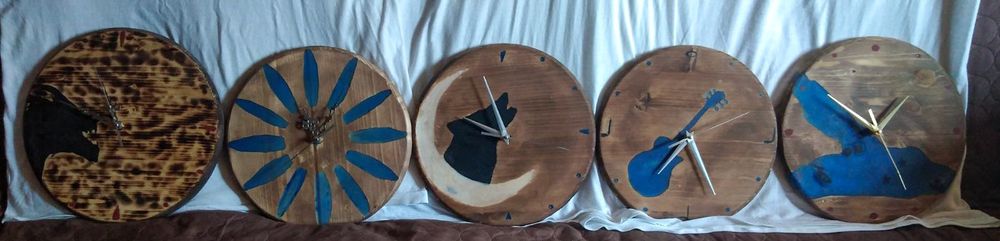 Стенни Часовници от Дърво и Епоксидна Смола