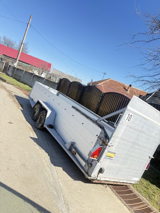 Remorca axa dubla, agricola, platforma.