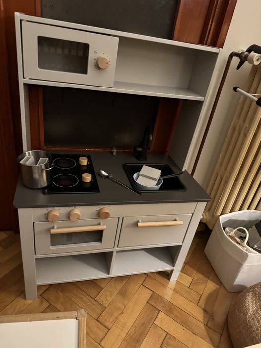 Silltrut, Ikea, Bucătărie pentru copii, gri, 68x40x100 cm