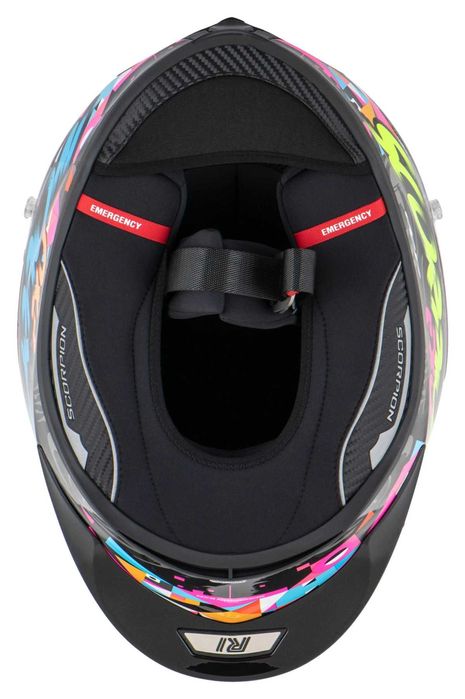 Мото каска Scorpion Exo EXO-R1 Evo II  SAVAGE Black-Blue-Pink,S55-56