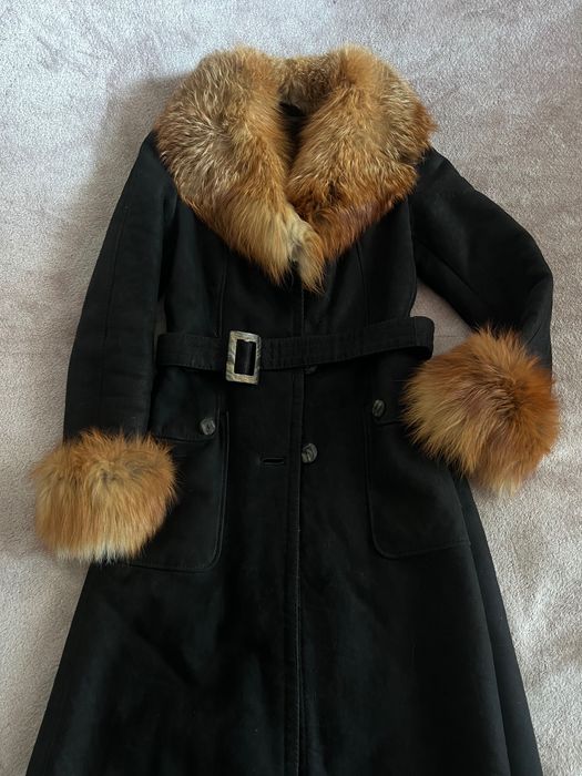 Palton cu blana naturala de vulpe