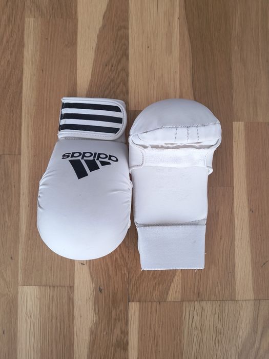 Manusi karate adidas S Alb