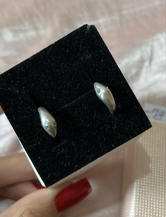 Серебряные сережки, змейки