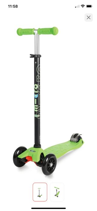 Micro Maxi самокат в зелёном цвете