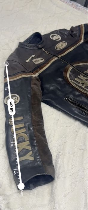 Geaca Biker Lucky Strike Racing XXL piele naturala groasa