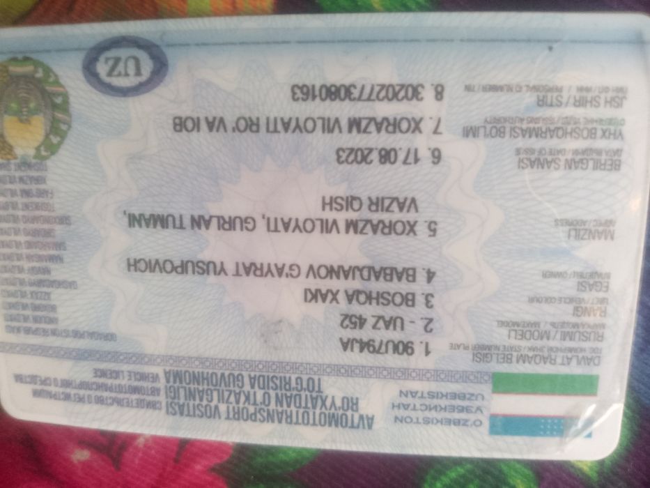 УАЗ сотилади.матор ремонт килинган.5та метан балон куйилган.350-400км