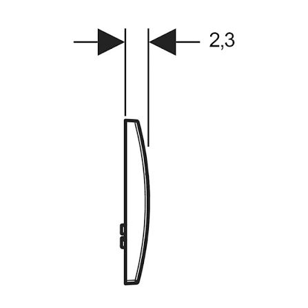 Clapeta cu actionare dubla, Geberit, Delta20, alb