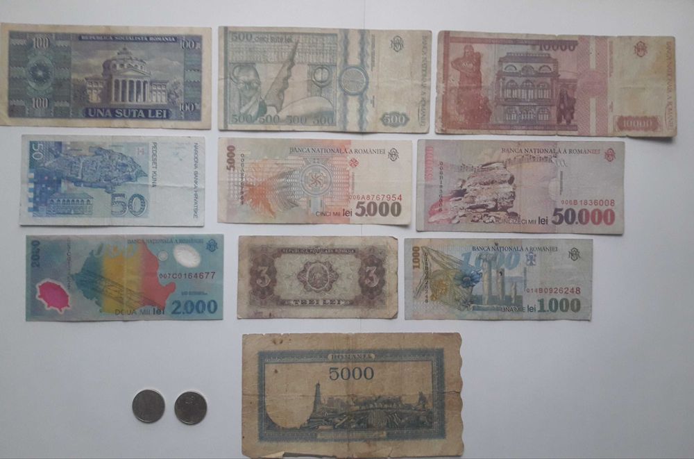 Bancnote foarte vechi si monede aniversare