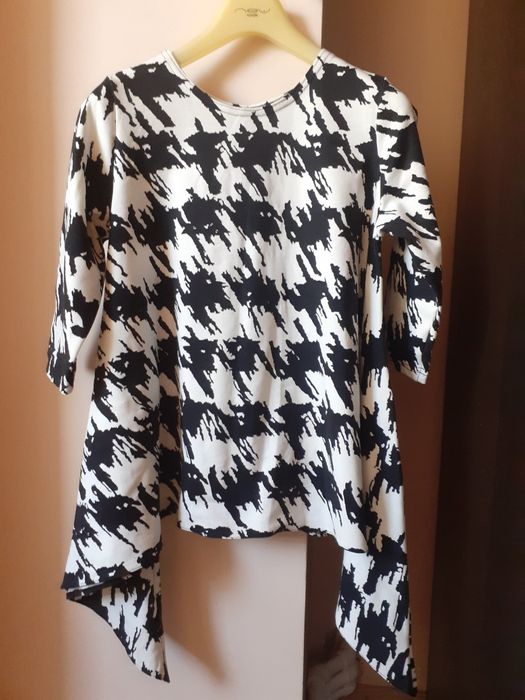 bluza dama alb cu negru