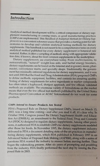 Наръчник по аналитични методи за хранителни добавки (на английски език