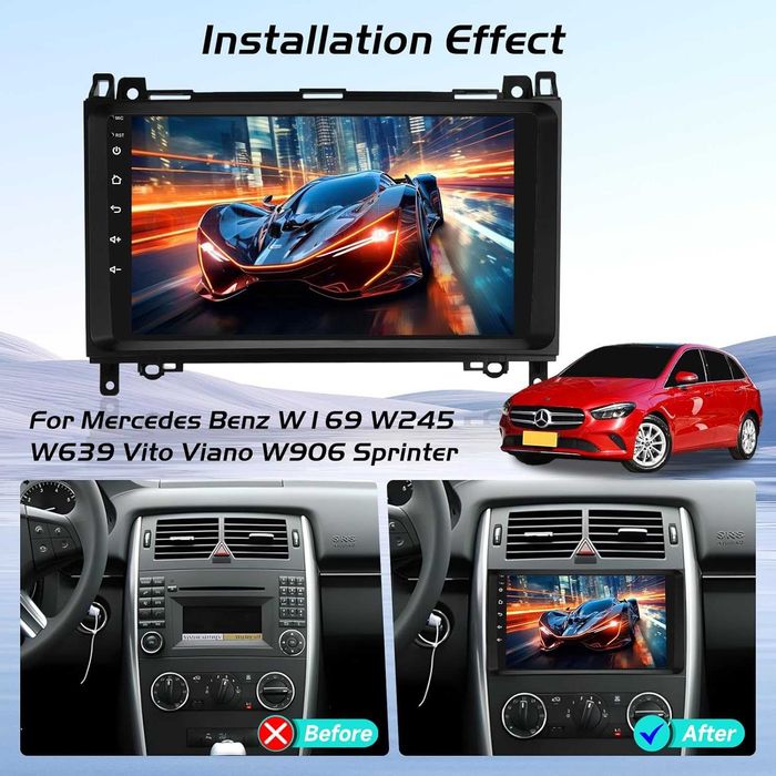 2+64G Android автомобилно радио за Mercedes Benz W906 W169 W245 W639