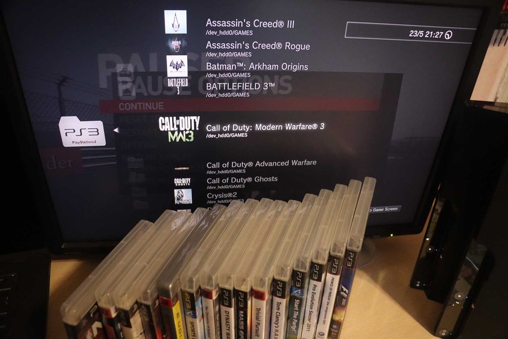 С 1Г ГАРАНЦИЯ! PlayStation 3 Slim 500GB HDD диск профилактиран почистен PS3 Плейстейшън Конзола Джойстик Игри Sony Console Ретро Плейстейшан