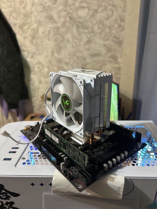 Материнка, процессор, куллер и оператива 32gb