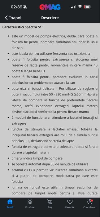 Pompa de san electrica dubla Spectra S2 plus