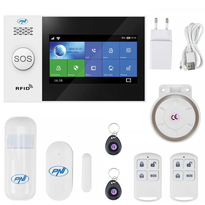 Sistem de alarma wireless  SafeHouse HS650 Wifi GSM 4G, cu touchscreen