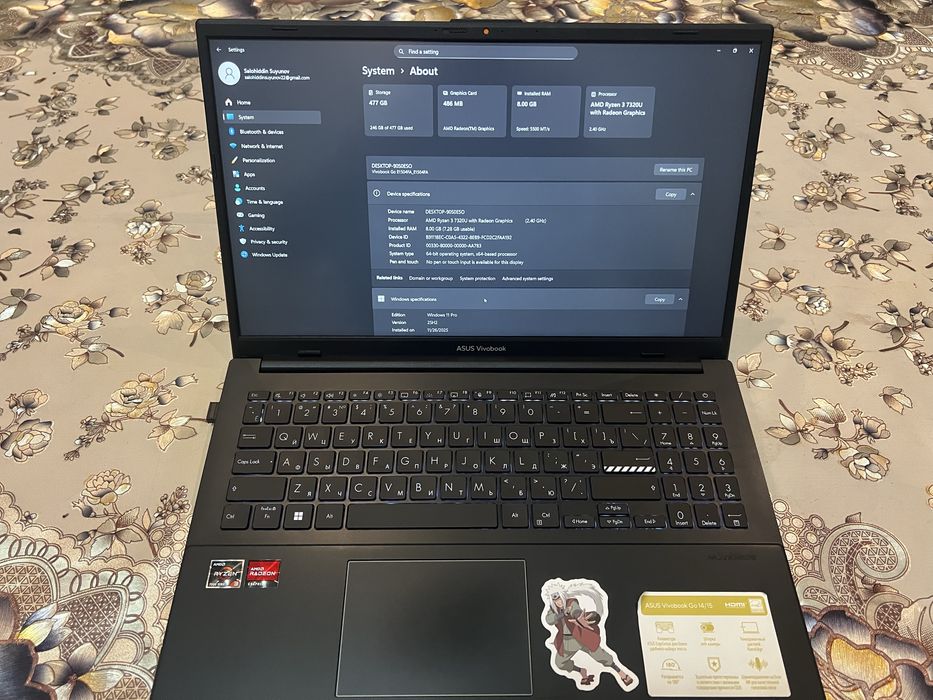 Asus vivobook go15