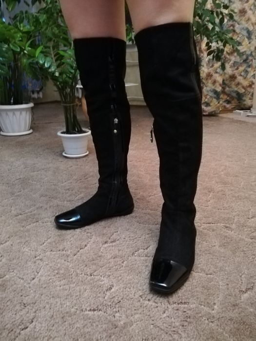 Сапоги женские, натуральная кожа