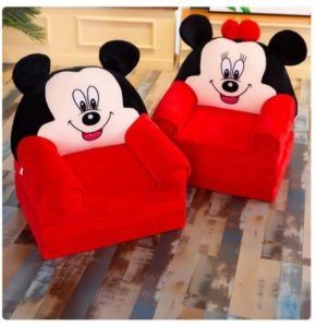 Scaun de pluș extensibil Mickey Mouse pentru copii - nou