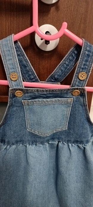 Sarafan de blug pentru bebe fetiță