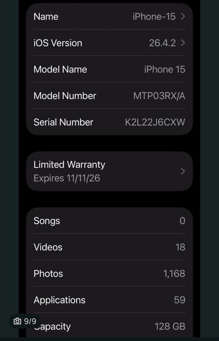 iPhone 15 128GB Black