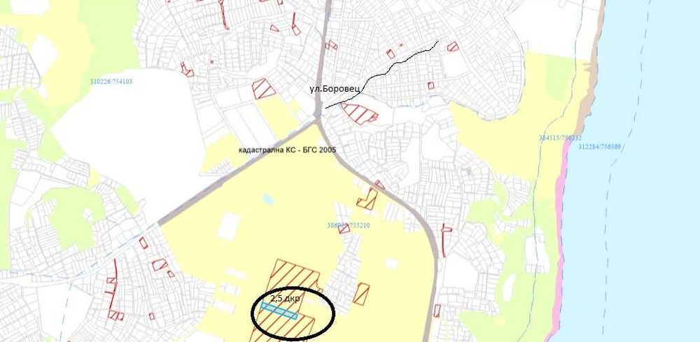 парцел 2,5 дкр Боровец