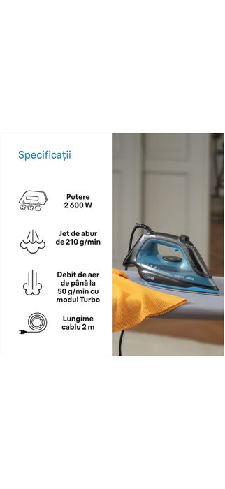 Fier de calcat Braun TexStyle 5 SI5256BL, 2600W
