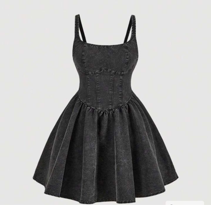 Рокля имитираща деним