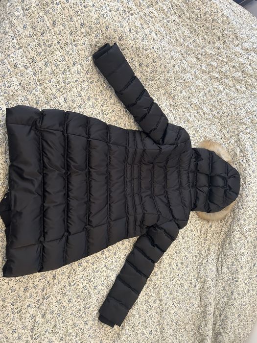 Geaca lunga Calvin Klein, neagra, cu gluga, marimea M