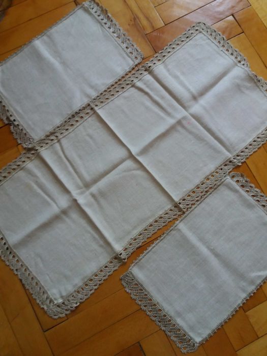 Ленени покривки с ръчно плетена дантела