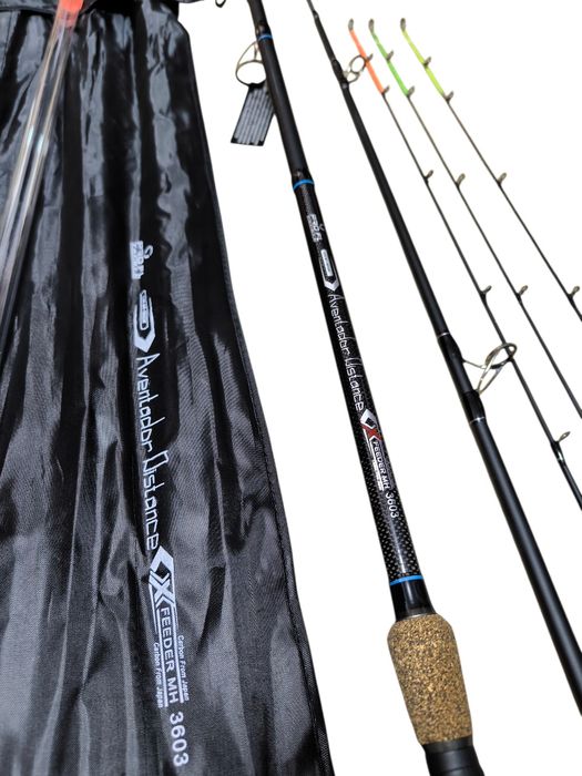 2 Lansete PRO FL Aventador Distance FEEDER 3.60m 180g + 2 Mulinete 650