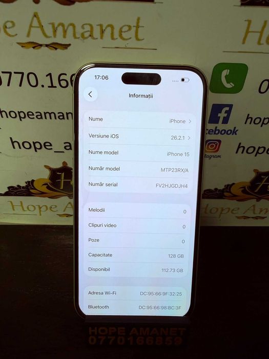 Hope Amanet P10/Iphone 15 , 128 GB