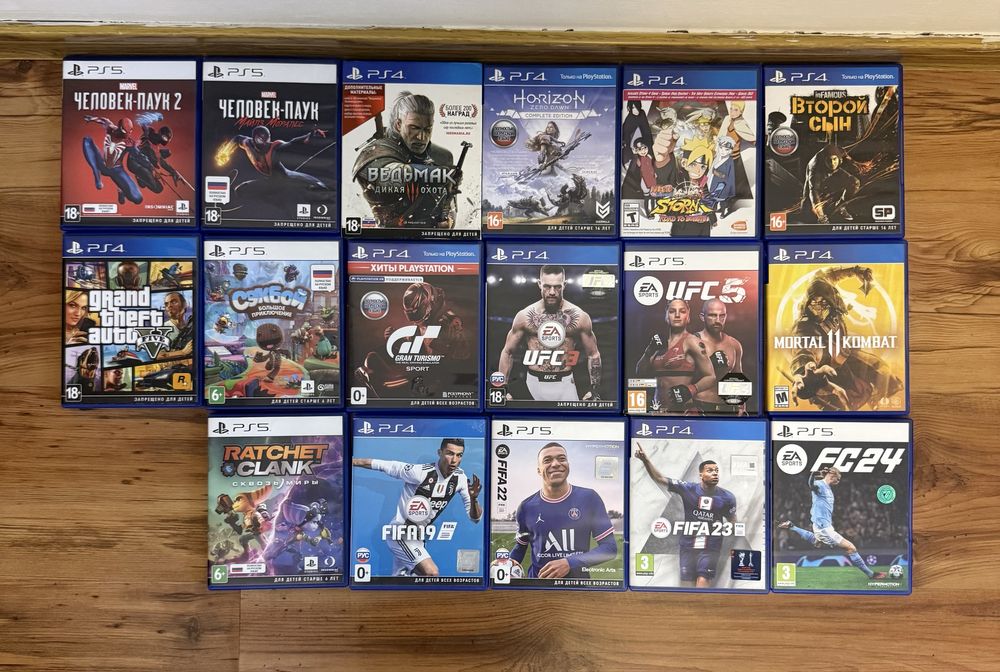 PlayStation 5(дисковой)+ игровой руль + 17 игр