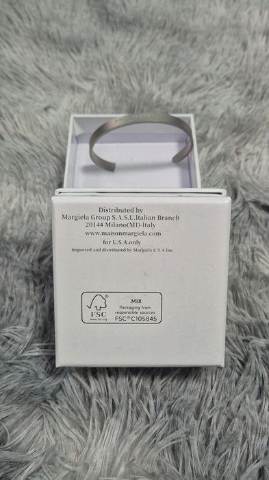 Bratara Maison Margiela Frosted Surface si silver
