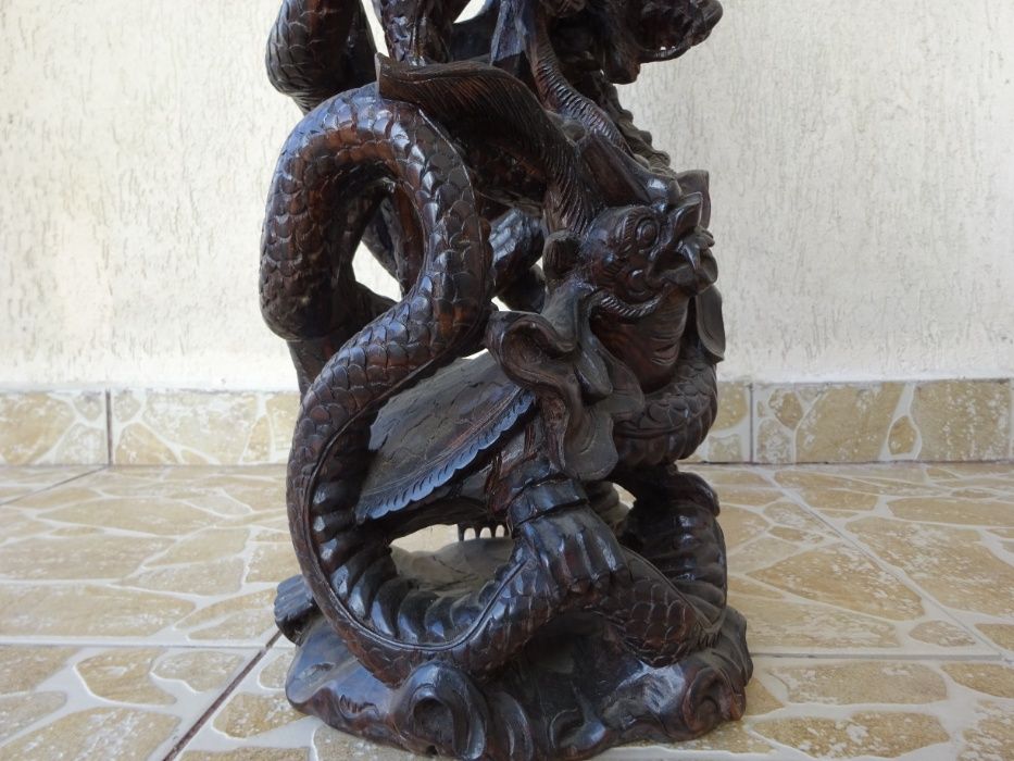 Sculptura in lemn de mahon, Bali, Indonezia - Splendida piesa lucrata
