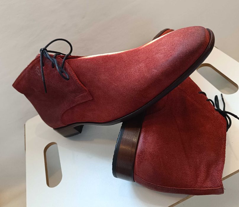 Ghete chukka 43 43.5 44 de lux GREVE NOI lucrate manual piele naturala