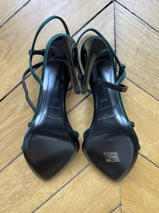 Saint Laurent Clara 110mm Silk Sandals