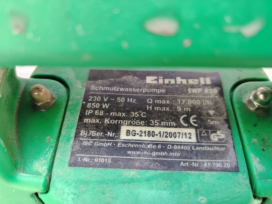 Потопяема помпа за мръсна вода Einhell SWP 850