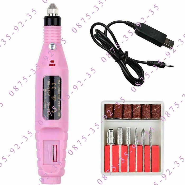 НОВО! Електрическа пила-писалка за нокти, маникюр, педикюр. USB Дремел