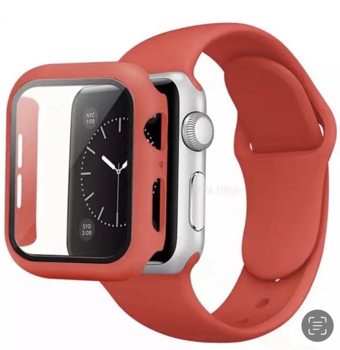 Pachet Carcasa Husa +Curea Direct Silicon Compatibila Ceas Apple Watch