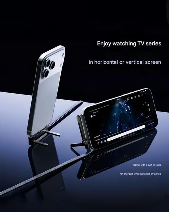 Зарядный кабель-держатель 2-в-1 с невидимым креплением 240w