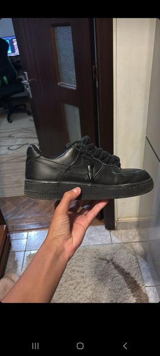 af1 black rope lace