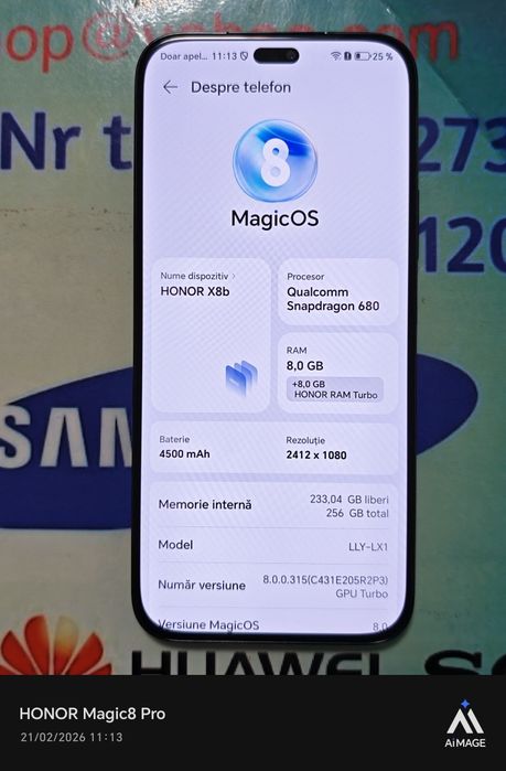 Honor X8B -256 GB / 8 GB RAM /Impecabil